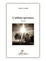 Copertina bianca "L’ultima speranza" di Carchidi. Sotto l'autore e il titolo, vi è la fotografia in bianco e nero di un paesaggio con alberi e sole.